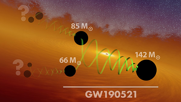 GW190521 Massive Merger Art Annotated light